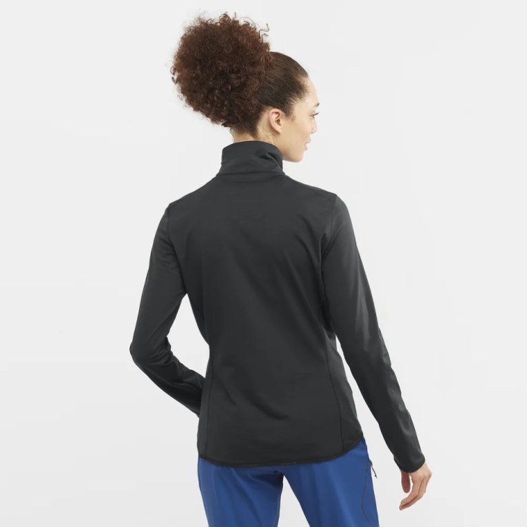 Black Salomon Essential Lightwarm Half Zip Women's Jackets | IE GO4175